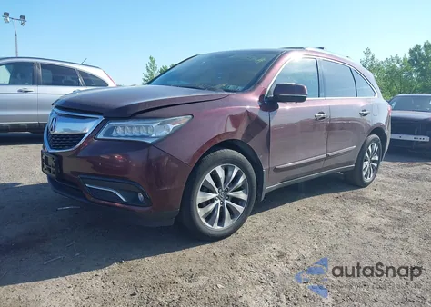2014 Acura Mdx Technology Package z USA, uszkodzony, nr VIN 5FRYD4H4XEB030099